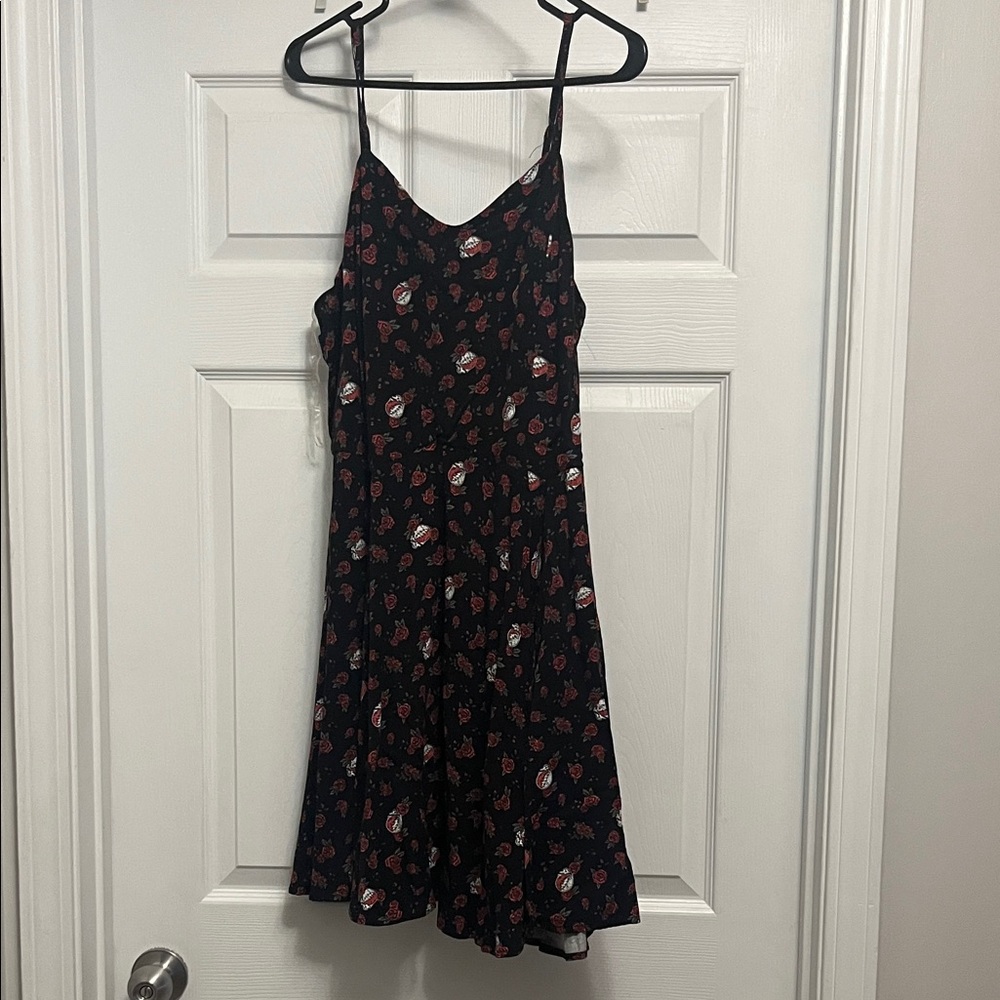 Floral Black Dress